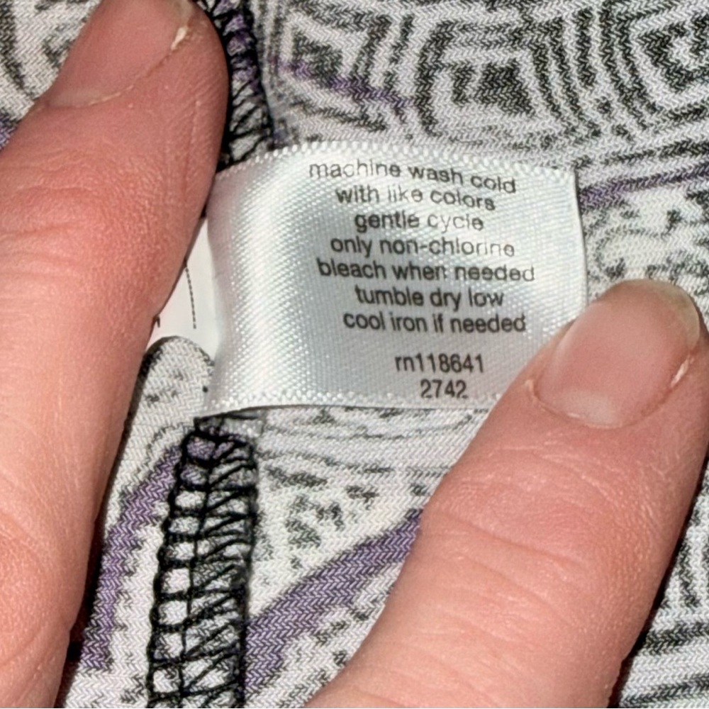 💜  Purple Paisley Pleated Swing Top – Size 26/28 💜 - Picture 5 of 8